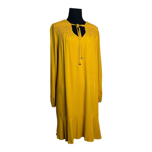 Maeve Yellow Mustard Long Sleeves Tunic Mini Dress size 10 - Picture 13 of 13